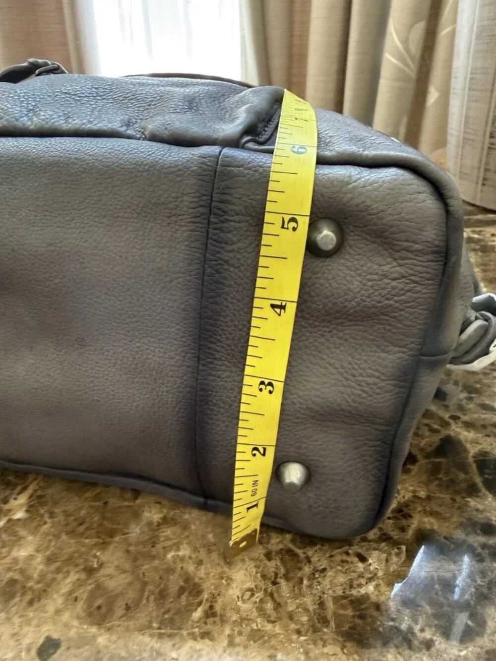 Free People We The Free Baby Emerson Gray Leather Satchel Crossbody Bag - Picture 8 of 12